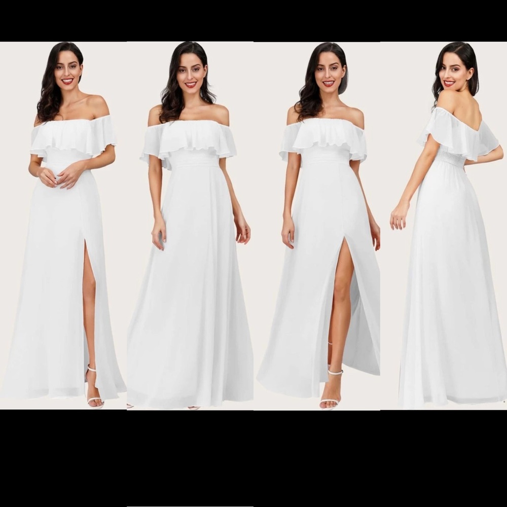 White Maxi Dress:Engagement, Shower, Micro Wedding